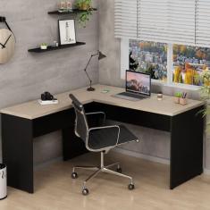 Imagem de Mesa De Canto em L Para Escritório 140x150cm Tampo 30mm Carvalho