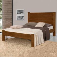 Imagem de Cama Casal Em Madeira Macica Lara Imbuia Atraente Moveis