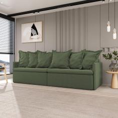 Imagem de Sofá Retrátil e Reclinável 4 Lugares 280cm Dália Cabecasa Madeiramadeira Verde