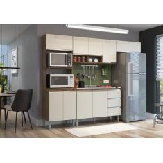 Imagem de Cozinha Modulada  Athena - 4 Peças Completa 09 Pt 3 Gv Itaúba Crema -