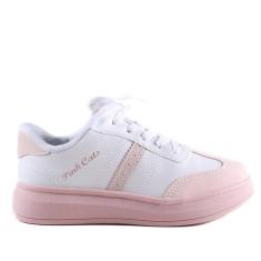 Imagem de Tênis Infantil Menina Pink Cats Casual V4641 Rosa Branco-Feminino