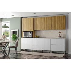 Imagem de Cozinha Modulada Ambiente Art 7 Peças Freijó Ártico Riscatto  Kits Par