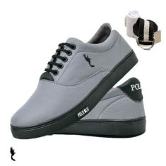 Imagem de Tênis Masculino Casual Leve  Cano Baixo Com Cinto E Meia Kit Do 37 Ao