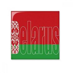 Imagem de Decalque brilhante de ejo de cerâmica com nome da bandeira de Belar