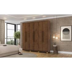 Imagem de Guarda Roupa Elegance 6 Portas e 2 Gavetas Internas - Cor Imbuia Rústi
