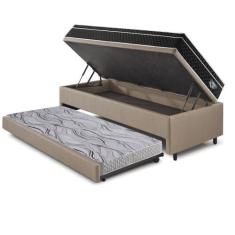 Imagem de Bicama Box Baú Solteiro 88x188 Reforçado Colchão Ecoflex Molas Vertico