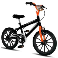 Imagem de Bicicleta Aro 16 Infantil South Ferinha Para Meninos - Preto E Laranja Preto+laranja