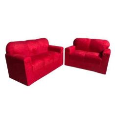 Imagem de Conjunto de Sofá de 2 e 3 Lugares Vermelho - AUREA DECOR