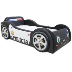 Imagem de Mini Cama Baby Policia Com Rodas Sobrepostas Estofada Tamanho:mini