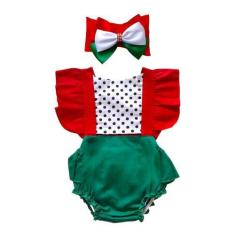 Imagem de Kit 2 Peças - Romper + Faixa Bebê Body Fantasia Barbie Moama Circo Mel