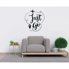 Imagem de Adesivo de Parede Just Go Viagem 50cm x 55cm