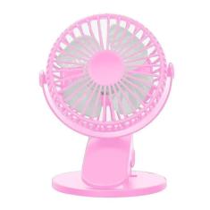 Imagem de Ventiladores de pedestal de mesa rosa usb recarregável clip ventilador de mesa mini ventilador de grampo de refrigerador de ar rotativo portátil 360