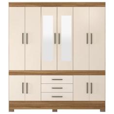 Imagem de Guarda Roupa Casal 10 Portas Com Espelho 83530EL Amendola Off White Demobile