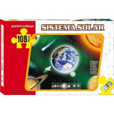 Imagem de Quebra Cabeça Infantil Sistema Solar 108 Peças Educativo - Nig Brinque