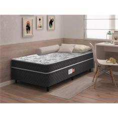 Imagem de Cama Box Conjugada Solteiro Ortopédica D26 com Travesseiro - Lucas Home - Unique 88x188x52cm