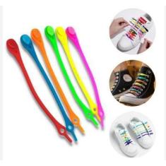 Imagem de Kit 36 Cadarço Tenis De Silicone Elástico Adulto Infantil Idosos Color