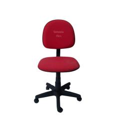 Imagem de Cadeira executiva giratoria pistão a gás  com base de ferro tecido vermelho
