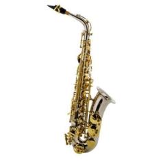 Imagem de Saxofone Alto Niquelado com Chaves Douradas TOKAI - TSA-200NL