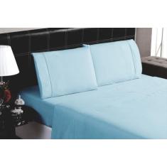 Imagem de Jogo De Lençol Super King 400 Fios 3 Peças 100% Algodão - Sheik Bordad