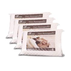 Imagem de Kit 4 Travesseiro Espuma De Viscoelástico Nasa Massageador 50x70cm