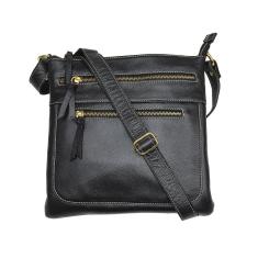 Imagem de Bolsa Feminina Couro Legítimo Transversal Média Alça Comprida Ajuste Tamanho Madamix