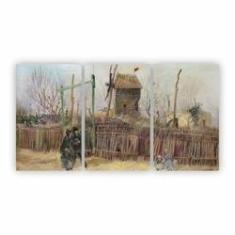 Imagem de Quadro Tela Uma Cena De Rua Em Montmartre Van Gogh 125X65Cm
