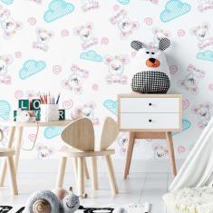 Imagem de Papel De Parede Adesivo Infantil Nuvem N02285 Rolo 0,58X3M