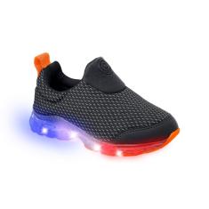 Imagem de Tênis de Led Infantil Masculino Ortopé Power Light Calce Fácil Preto