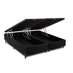 Imagem de Cama Box Baú Queen Califórnia Preto 158X198x42 - Sofá Casa