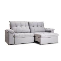 Imagem de Sofá 4 Lugares Retrátil e Reclinável com USB Flexforma Triton Veludo Cinza 250 cm