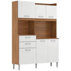 Imagem de Kit Cozinha Harmonia 6 Portas E 2 Gavetas Touch E Branco