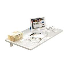 Imagem de Mesa plegable de pared Mesa de estudio de oficina en casa Mesa para computadora portátil Mesa suspendida que ahorra espacio adecuada para cocina, dormitorio, balcón, lavandería, ba