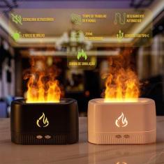 Imagem de Difusor de Aromas Utrassonico em Forma de Lareira, Umidificador de Ar,