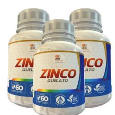 Imagem de Zinco Quelato 500Mg 60 Cápsulas Kit Com 3 Potes - Lider Vendas