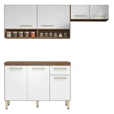 Imagem de Cozinha Compacta Dama Aéreos E Balcão Amêndola Branco - Demóbile