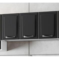 Imagem de Armário 120cm 3 Portas New Premium Itatiaia Grafite/Branco