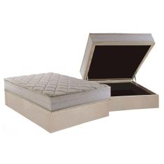 Imagem de Cama Box Baú Casal: Colchão Ortopédico Herval D28 / Ag65 Joy + Base Crc Suede Clean(138X188)