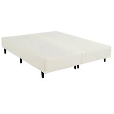 Imagem de Base Box Bipartido Casal Corino Linhão Palha 37X138X188 AN