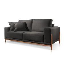 Imagem de Sofá 3 Lugares Fixo Living Bellagio Linho Preto 12T 2,3M - Poltjá Move