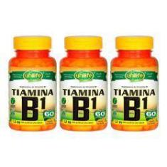 Imagem de Vitamina B1 Tiamina 60 Cápsulas 500mg Unilife Kit 3 Unidades