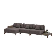 Imagem de Sofá de Canto 5 Lugares Esquerdo Osaka Tecido Cinza