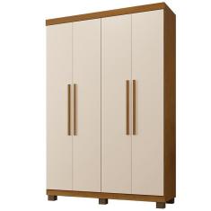 Imagem de Guarda Roupa Milão Quarto Com 4 Portas Cinamomo/off White Cinamomo/off White