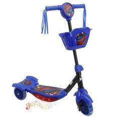 Imagem de Patinete Infantil 3 Rodas Luz Led Com Cesto Música Regulável - Rrister