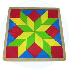 Imagem de Quebra cabeça infantil educativo mosaico em mdf