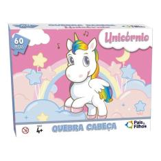 Imagem de Quebra Cabeça Puzzie Unicórnio Educativo Infantil