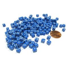 Imagem de Dice Koplow Games 200 Six Sided D6 5mm azul para jogos de tabuleiro