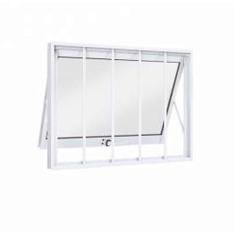 Imagem de Janela Maxiar Banheiro Com Grade 80x80 Branca [f123]