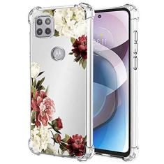 Imagem de Zoeirc Capa para Moto One 5G Ace, Motorola One 5G Ace Capa transparente para meninas e mulheres, capa protetora transparente de TPU macio à prova de choque para Motorola Moto One 5G Ace/Moto G 5G