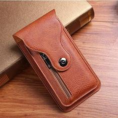 Imagem de Capa carteira de couro flip para celular para Samsung S22 Ultra S21FE S20 Plus S9 S8 S10 Lite Note 20 Ultra clipe para cinto bolsa para celular, marrom, para Samsung S20