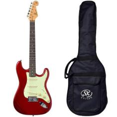 Imagem de Guitarra Stratocaster Sx Sst62 Car Vermelho Vintage Com Bag - Shelter